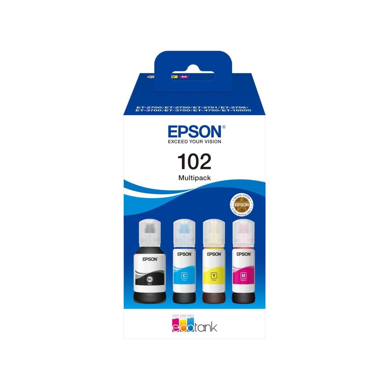 Epson Original EcoTank 102 Nachfülltinte - 4er Multipack von Epson
