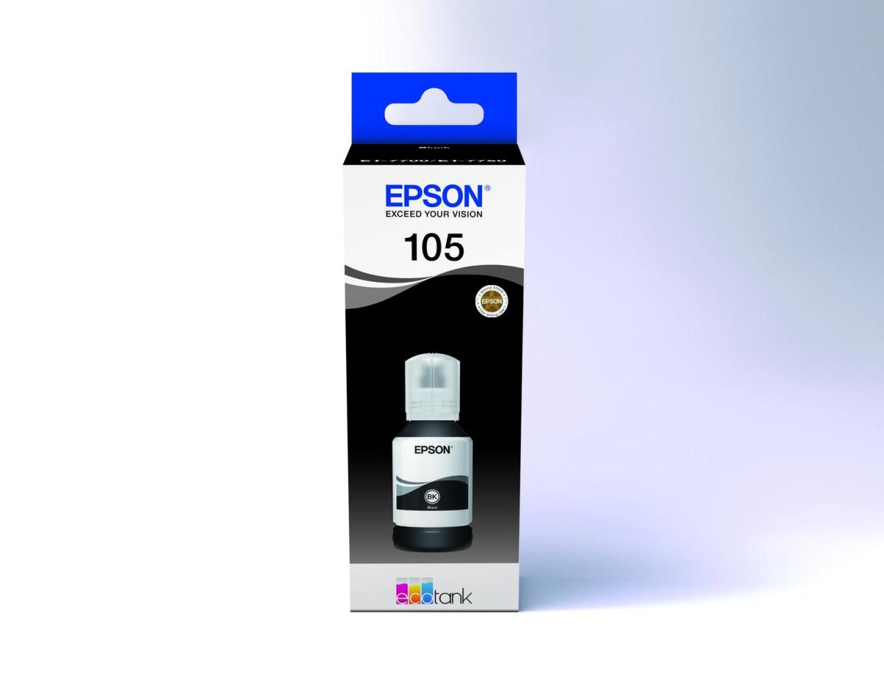 Epson Original EcoTank 105 Nachfülltinte - schwarz (C13T00Q140) von Epson