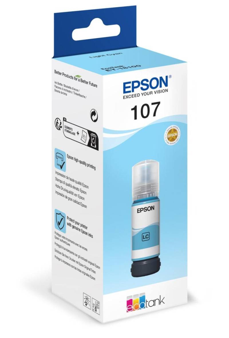 Epson Original EcoTank 107 Tintenflasche - light cyan (C13T09B540) von Epson