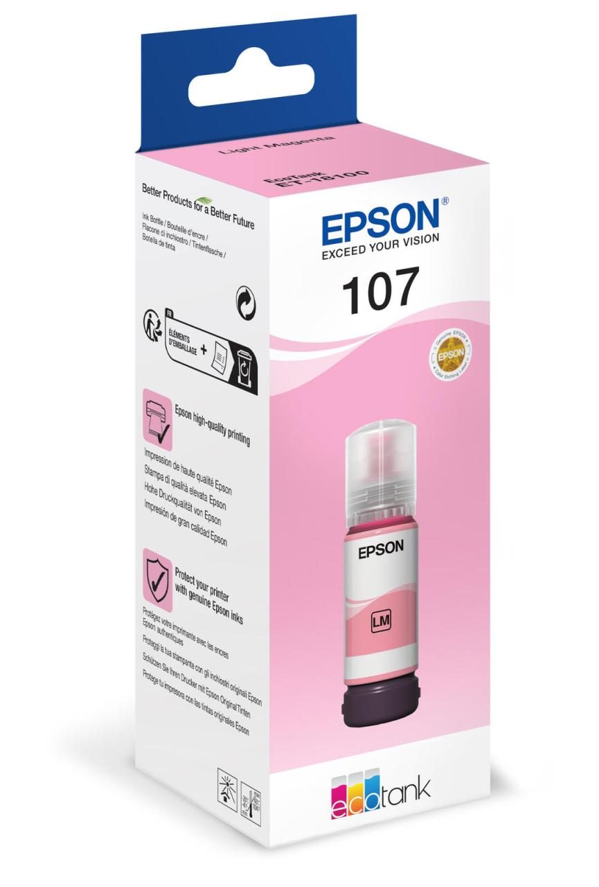 Epson Original EcoTank 107 Tintenflasche - light magenta (C13T09B640) von Epson