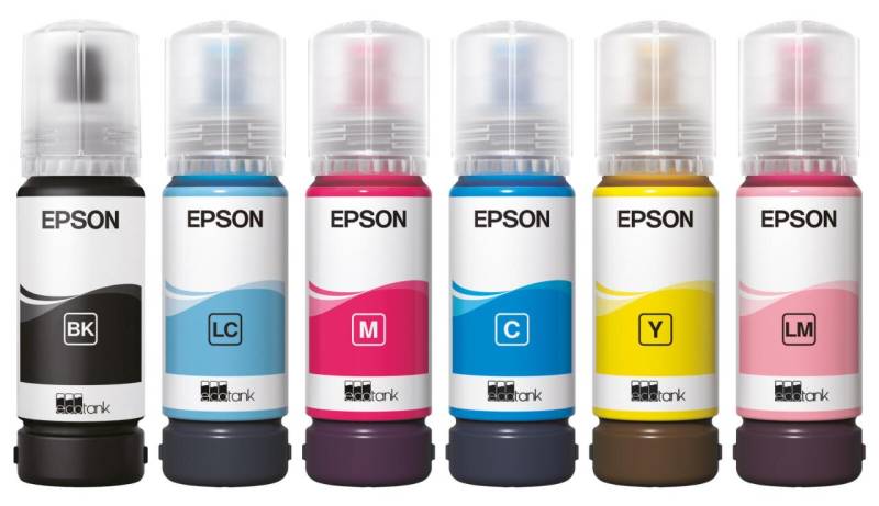 Epson Original EcoTank 107 Tintenflaschen - 6er Multipack schwarz, cyan, mage... von Epson