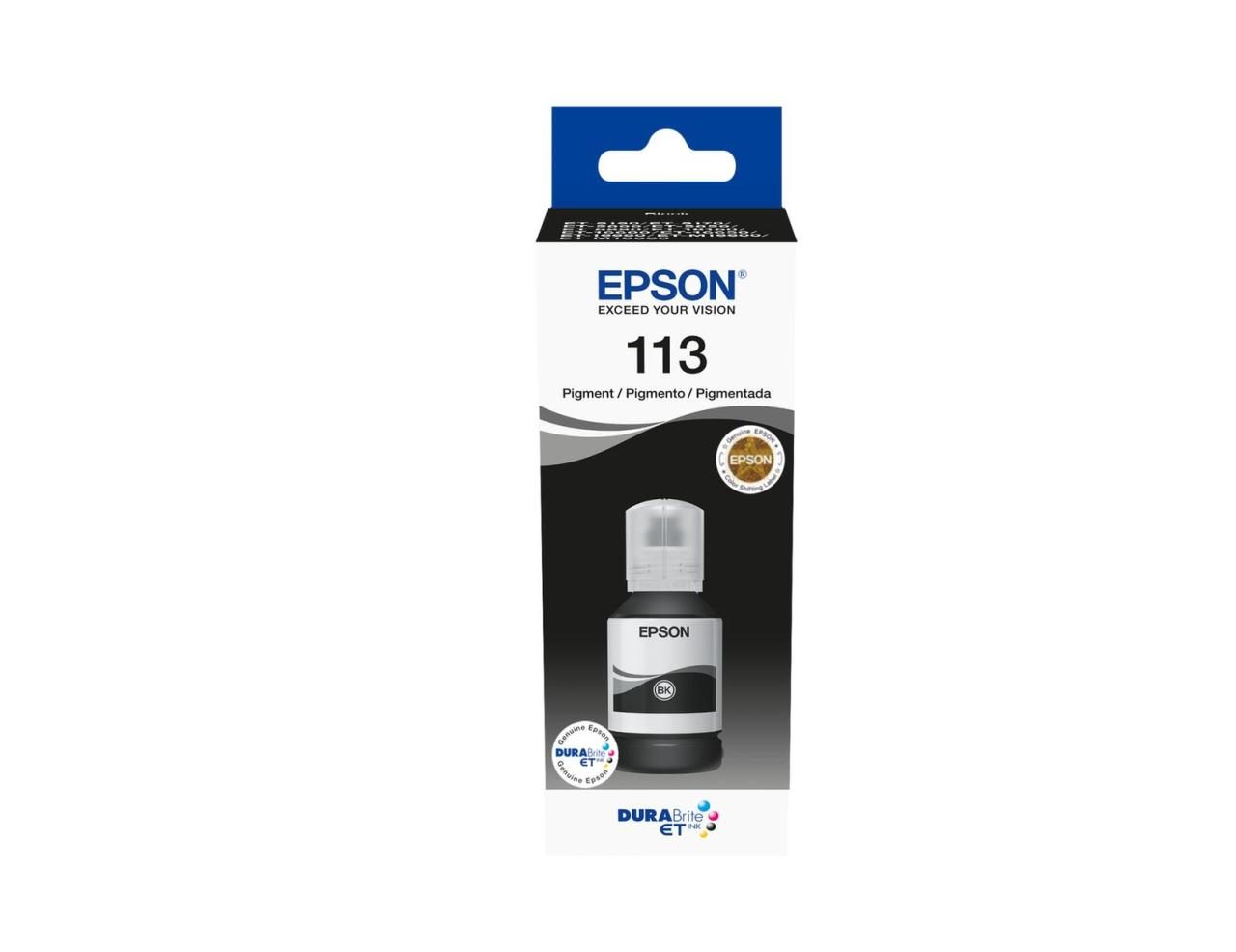 Epson Original EcoTank 113 Nachfülltinte - schwarz (C13T06B140) von Epson