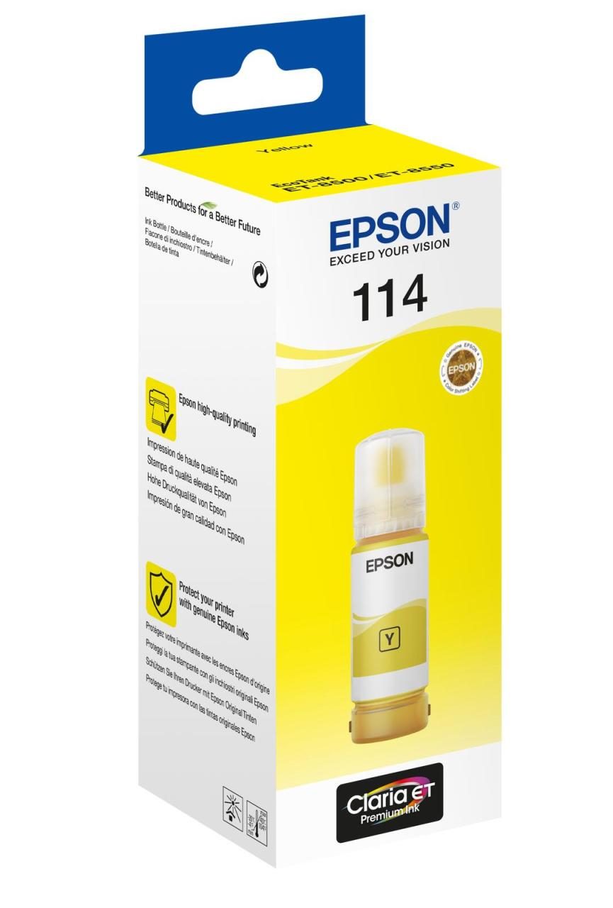 Epson Original EcoTank 114 Nachfülltinte - gelb (C13T07B440) von Epson