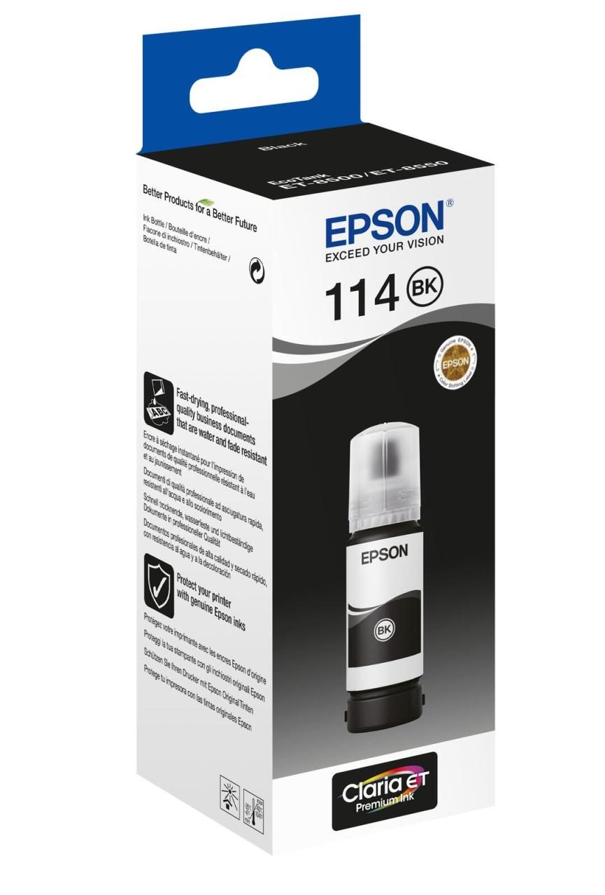 Epson Original EcoTank 114 Nachfülltinte - schwarz (C13T07A140) von Epson