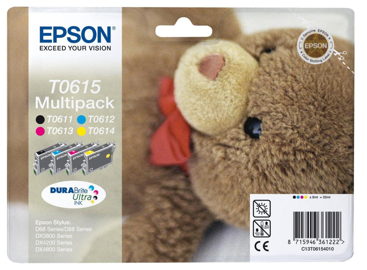 Epson Original T0615 Druckerpatronen MultiPack schwarz cyan magenta gelb 250 ... Epson Original T0615 Druckerpatronen MultiPack schwarz cyan magenta gelb 250 ... von Epson