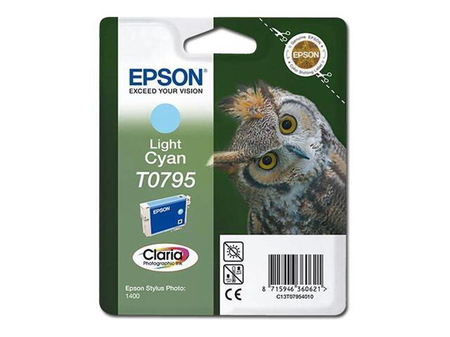 Epson Original T0795 Druckerpatrone cyan hell 560 Seiten 11ml (C13T07954010) von Epson