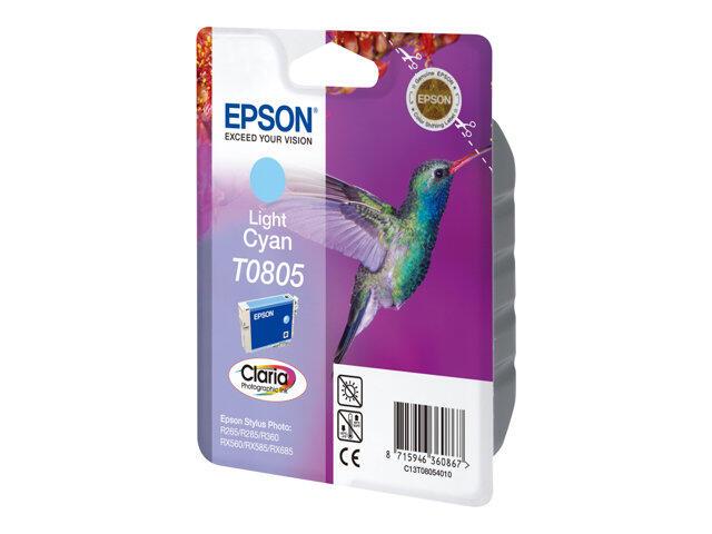 Epson Original T0805 Kolibri Druckerpatrone cyan hell 350 Seiten 7ml (C13T080... von Epson