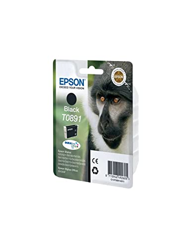 Epson Original T0891 Affe, wisch- und wasserfeste Tinte (Singlepack) schwarz von Epson