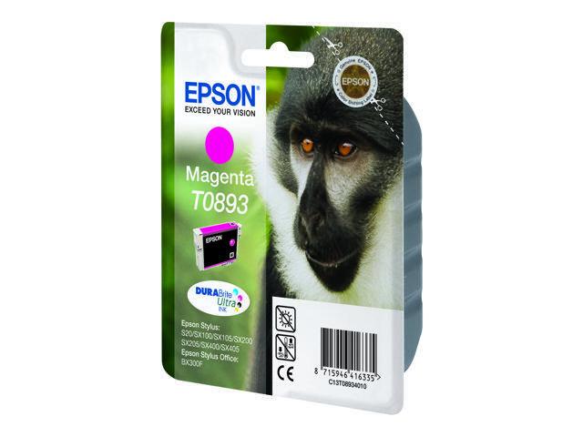 Epson Original T0893 Druckerpatrone magenta 155 Seiten 4ml (C13T08934011) von Epson