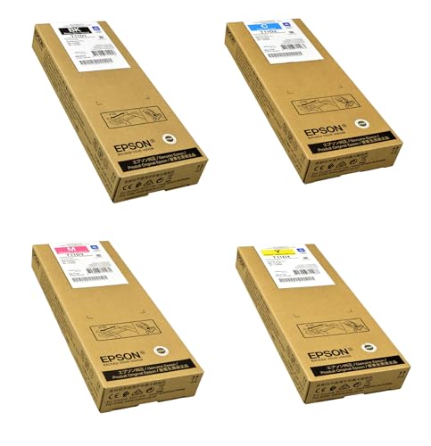 Epson Original T11D140 (T11D1) schwarz XL 69,9ml + T11D2, T11D3, T11D4 Cyan, Magenta, gelb, Farbe XL 397ml Tintenpatronen, für Workforce-Pro WF-C5390, Workforce-Pro WF-C5390DW, WF-C5890 von Epson