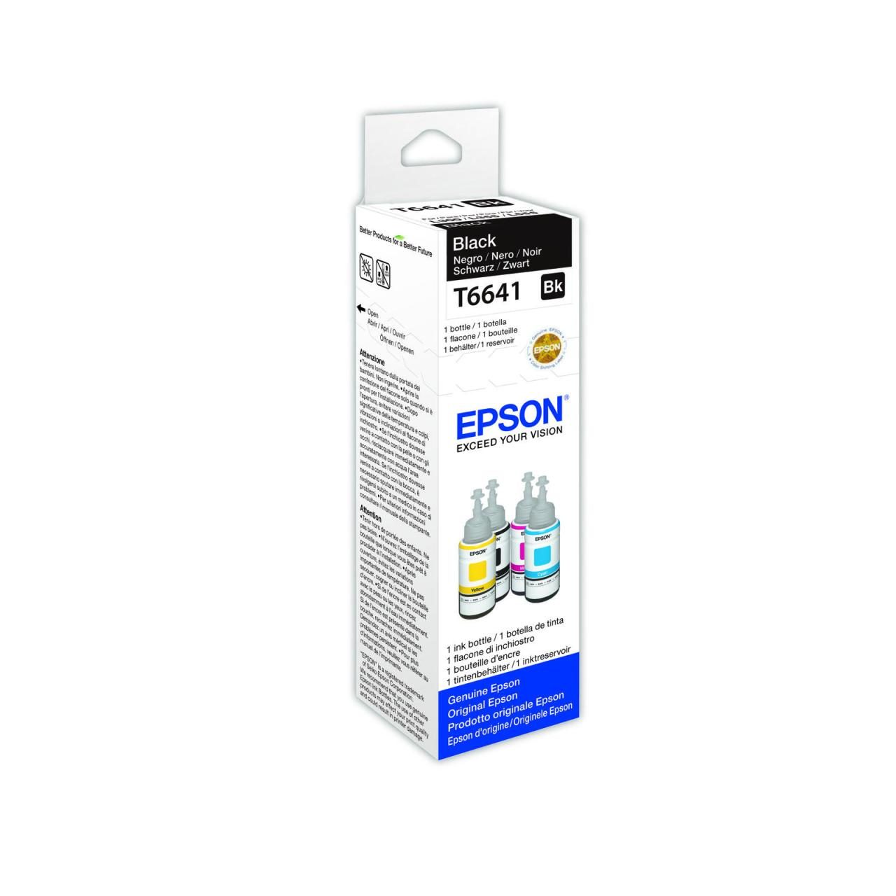 Epson Original T6641 Nachfülltinte schwarz 4.000 Seiten 70ml (C13T664140) von Epson