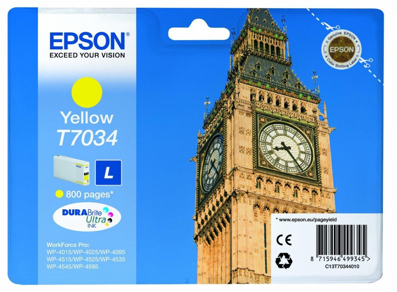 Epson Original T7034 Druckerpatrone - gelb (C13T70344010) von Epson