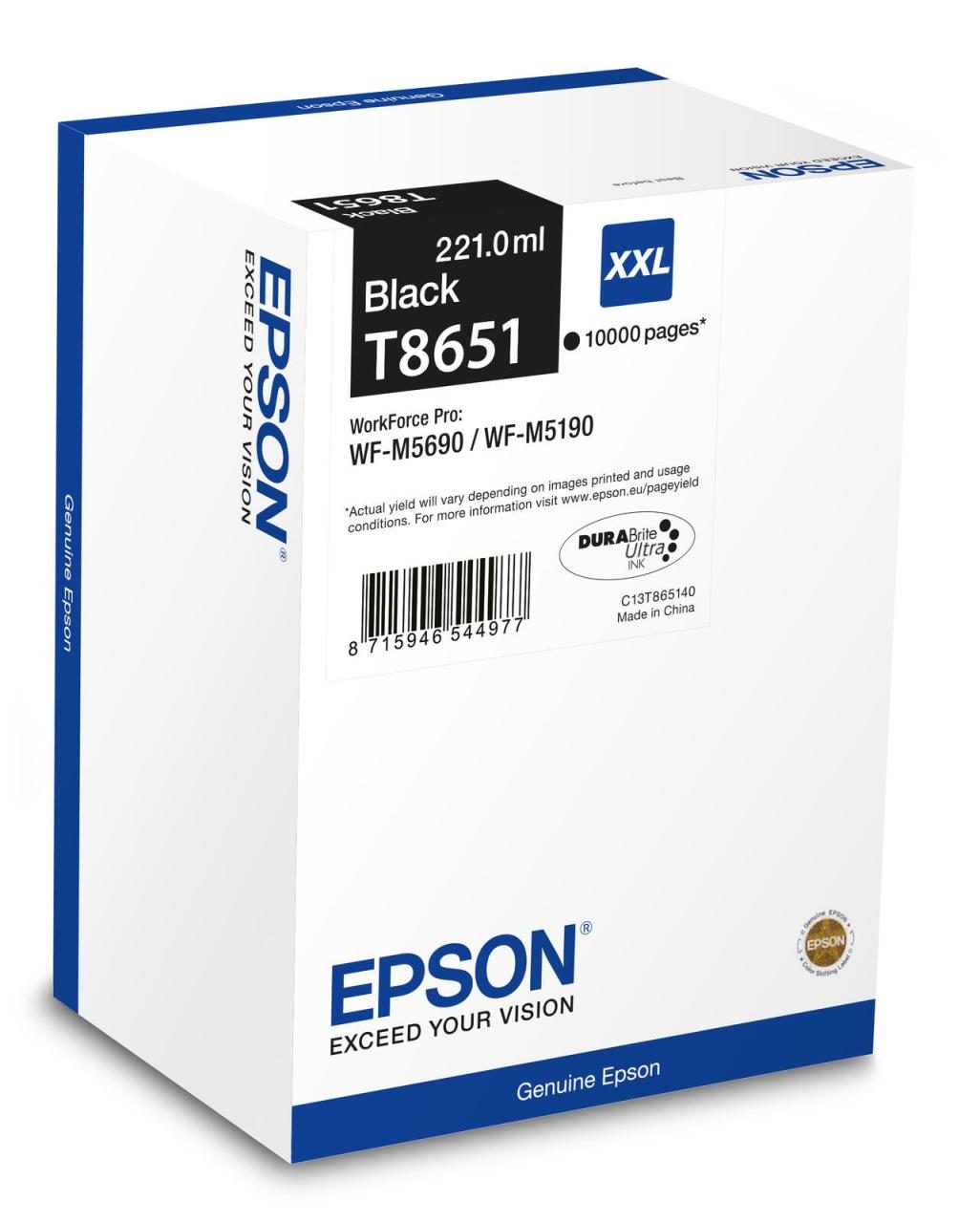 Epson Original T865140 XXL Druckerpatrone schwarz 10.000 Seiten 221ml (C13T86... von Epson
