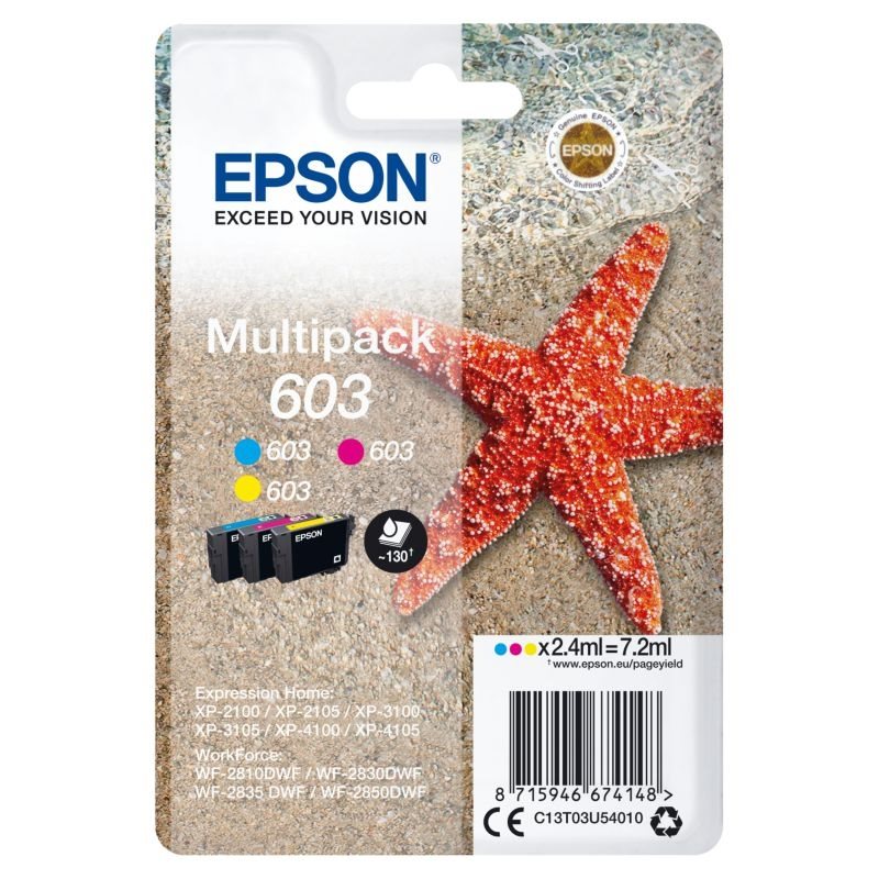 Epson Original Tinte 3er Multipack CMY 603 - C13T03U54010 von Epson