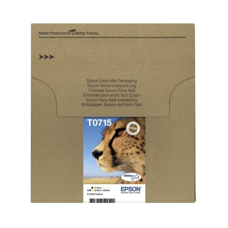 Epson Original Tinte Multipack bk/c/m/y Easy Mail Packaging T071 von Epson