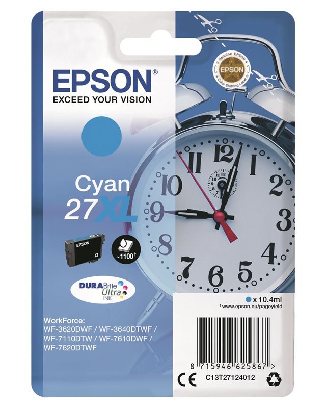 Epson Original - Tinte XL cyan - 27 DURABrite von Epson