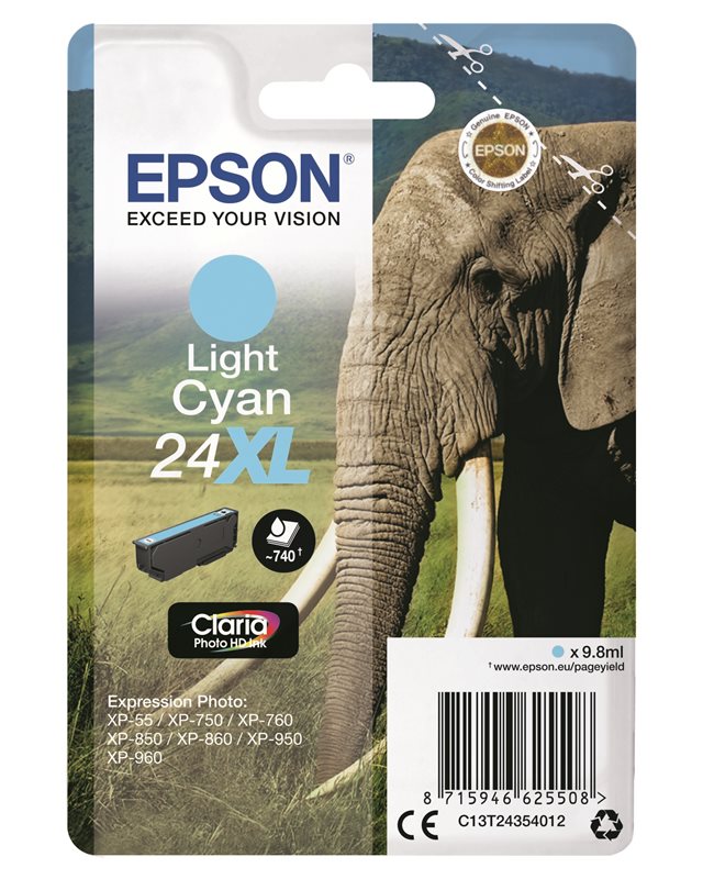 Epson Original - Tinte XL hell cyan - 24 Claria von Epson