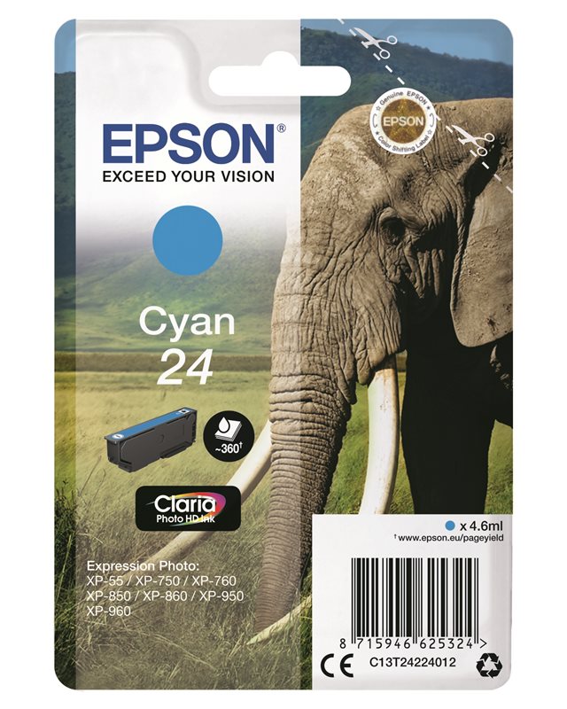 Epson Original - Tinte cyan - 24 Claria von Epson