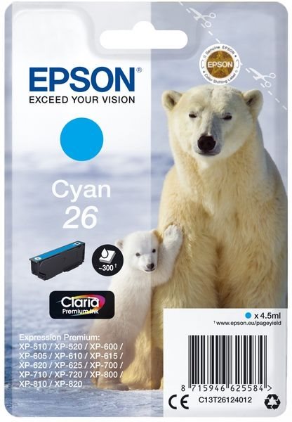 Epson Original - Tinte cyan -  C13T26124012 von Epson