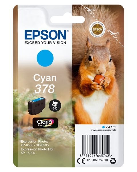 Epson Original - Tinte cyan -  C13T37824010 von Epson
