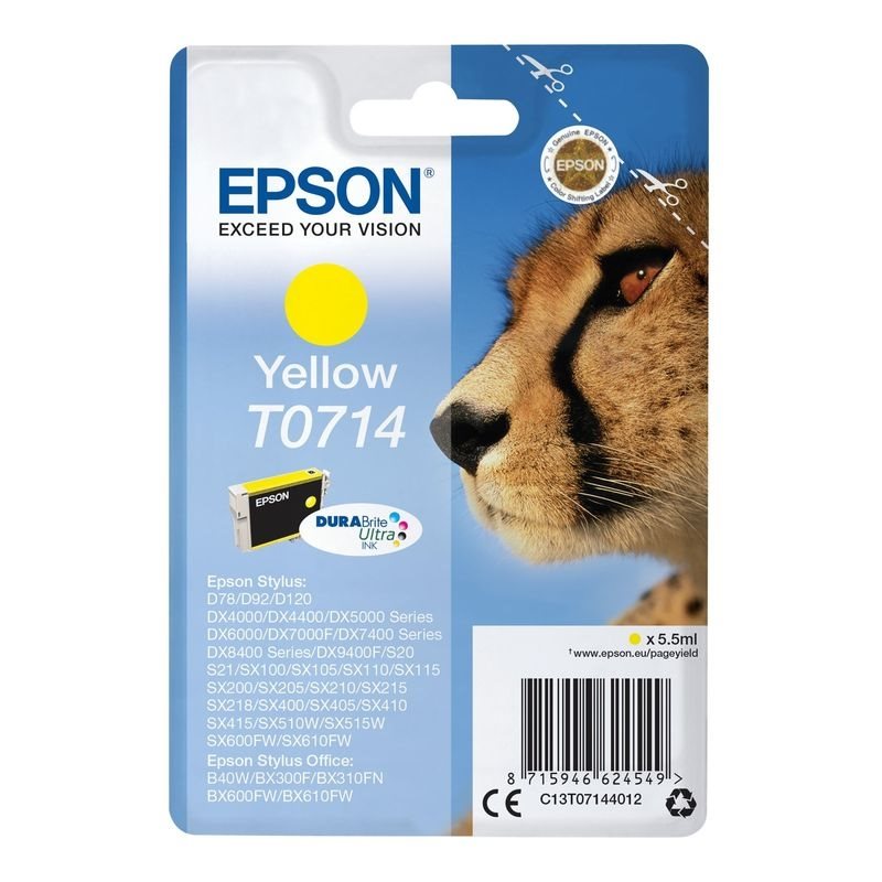 Epson Original Tinte gelb T0714 - C13T07144012 von Epson