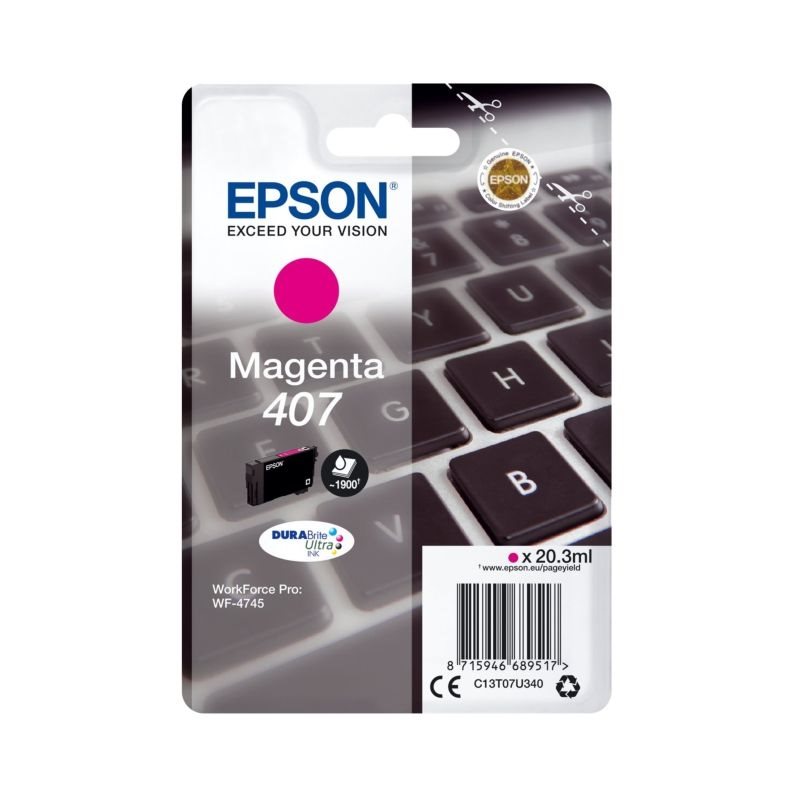 Epson Original Tinte magenta 407 - C13T07U340 von Epson