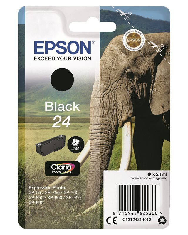 Epson Original - Tinte schwarz - 24 Claria von Epson