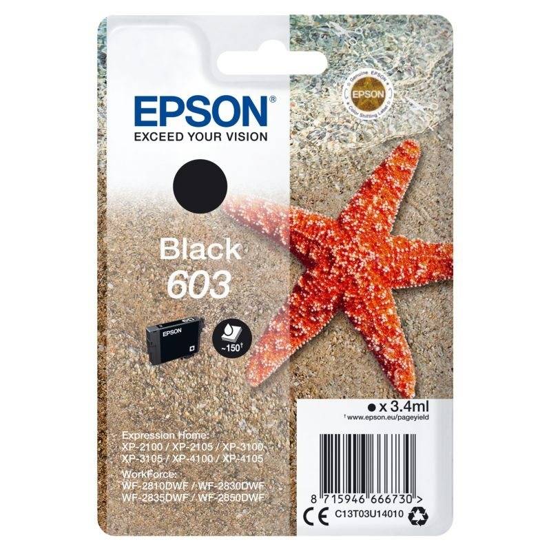 Epson Original Tinte schwarz 603 - C13T03U14010 von Epson