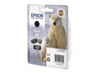 Epson Polar bear Singlepack Black 26 Claria Premium Ink, Standardertrag, Tinte auf Pigmentbasis, 6,2 ml, 220 Seiten, 1 Stück(e) von Epson