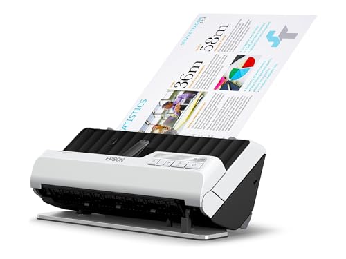 Epson Premium Scanner DS-C490, kompakter A4 Business Scanner mit geringem Stromverbrauch, Duplex-Einzugscanner mit vielseitiger Medienverarbeitung, schwarz/weiß von Epson