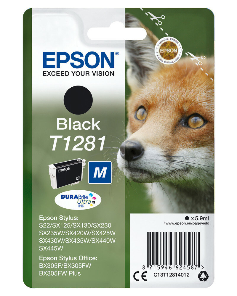 Epson Singlepack Black T1281 DURABrite Ultra Ink Epson Singlepack Black T1281 DURABrite Ultra Ink von Epson