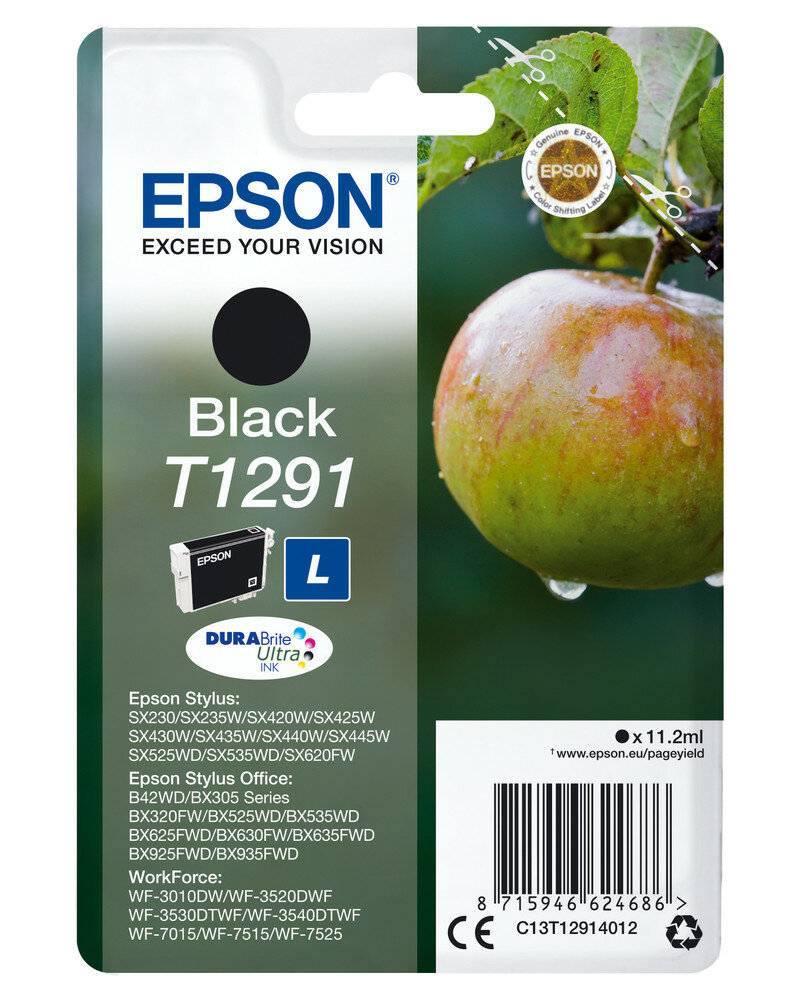 Epson Singlepack Black T1291 DURABrite Ultra Ink Epson Singlepack Black T1291 DURABrite Ultra Ink von Epson