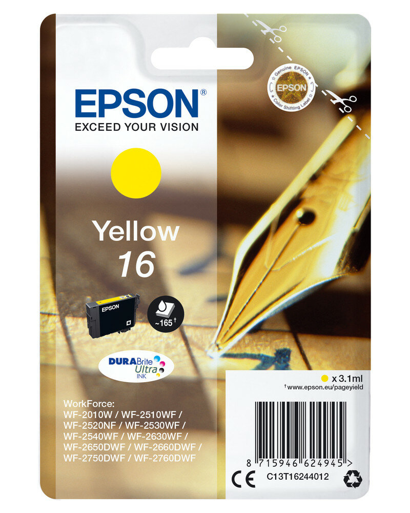 Epson Singlepack Yellow 16 DURABrite Ultra Ink Epson Singlepack Yellow 16 DURABrite Ultra Ink von Epson