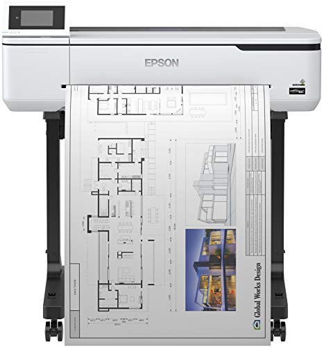 Epson SureColor SC-T3100 Tinten-Großformatdrucker (für CAD/GIS/POS, Drucke bis DIN A1+, Rollendrucke bis 24 Zoll (61 cm/A1+), WiFi, Ethernet) weiß von Epson