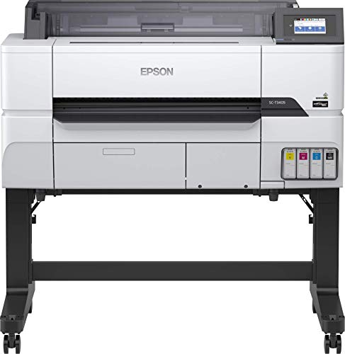 Epson SureColor SC-T3405 Tinten-Großformatdrucker für CAD/GIS/POS (Drucke bis DIN A1+, Rollendrucke bis 24 Zoll (61 cm/A1+), WiFi, Ethernet) weiß von Epson