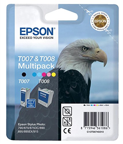 Epson T007 + T008 Tintenpatrone Adler, Multipack, 6-farbig von Epson