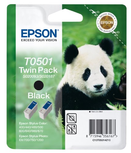 Epson T0501 Tintenpatrone Panda, Multipack, schwarz von Epson