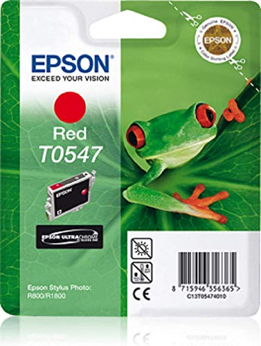 Epson T0547 Tintenpatrone Frosch, Singlepack rot von Epson