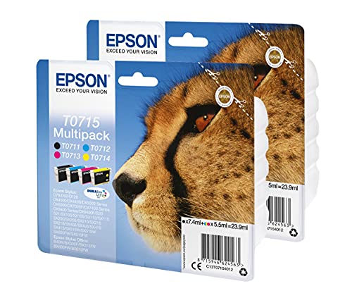 Epson T0715 x2 2 x Tintenpatronen Original Multipacks 8, gemischt von Epson