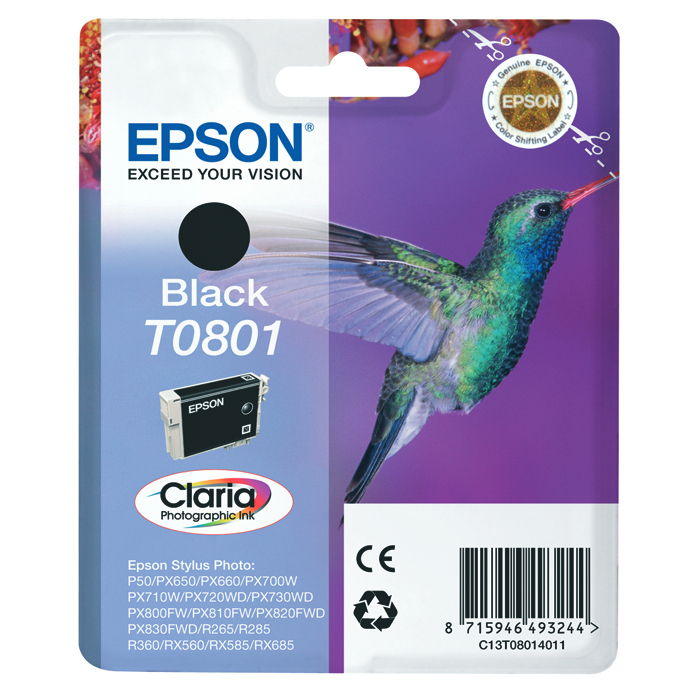 Epson T0801 Tintenpatrone, Schwarz von Epson
