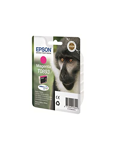 Epson T0893 Affe, wisch- und wasserfeste Tinte (Singlepack) magenta von Epson