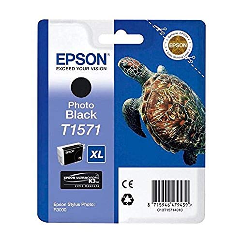Epson T1571 Tintenpatrone Schildkröte, Singlepack schwarz von Epson
