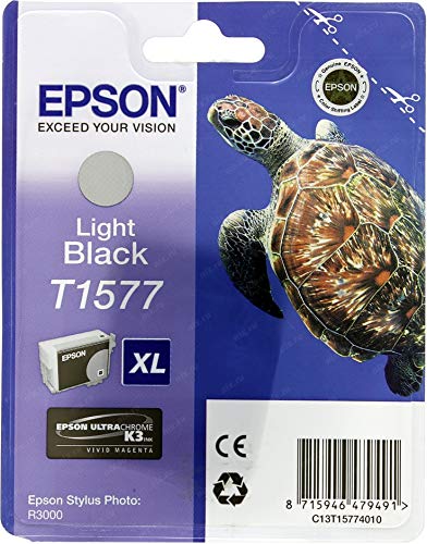 Epson T1577 Tintenpatrone Schildkröte, Singlepack, hell schwarz von Epson