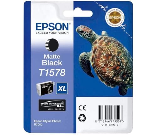 Epson T1578 Tintenpatrone Schildkröte, Singlepack, matt schwarz von Epson