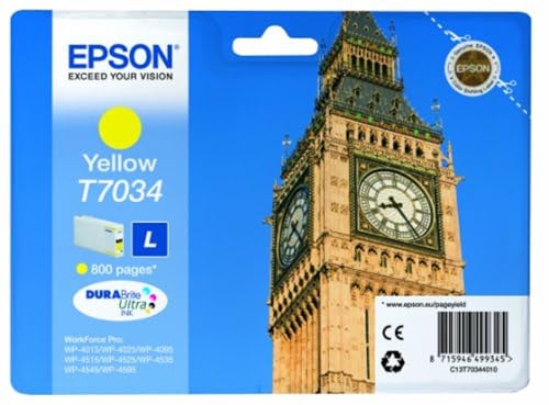 Epson T7034 Tintenpatrone Big Ben, Singlepack gelb, Large von Epson