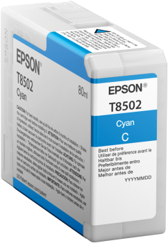 Epson T850200 - High Capacity - Cyan - Original - Tintenpatrone - für SureColor P800 (C13T850200) von Epson