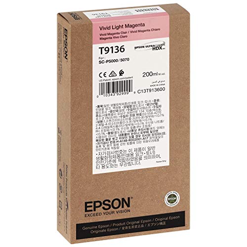 Epson T9136 Vivid Light Magenta Tinte, 200 ml Epson T9136 Vivid Light Magenta Tinte, 200 ml von Epson