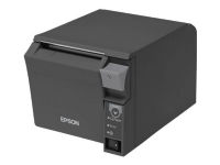 Epson TM T70II (025C1) - Kvitteringsprinter - termisk linje - Rulle (7,95 cm) - 180 x 180 dpi - op til 250 mm/sek. - USB 2.0, LAN (UB-E04) - skærer - sort von Epson