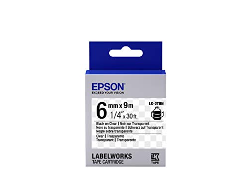 Epson Tape - LK2TBN Clear BLK/Clear 6/9, C53S652004 (Clear 6/9) von Epson