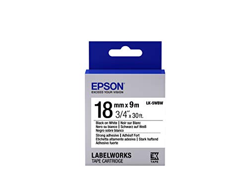Epson Tape - LK5WBW STRNG ADH BLK/WHT 18/9, C53S655012 von Epson
